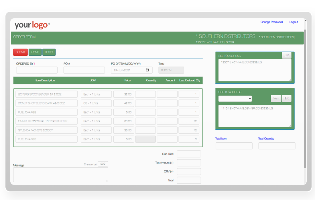 Averiware Cloud Portal Interface