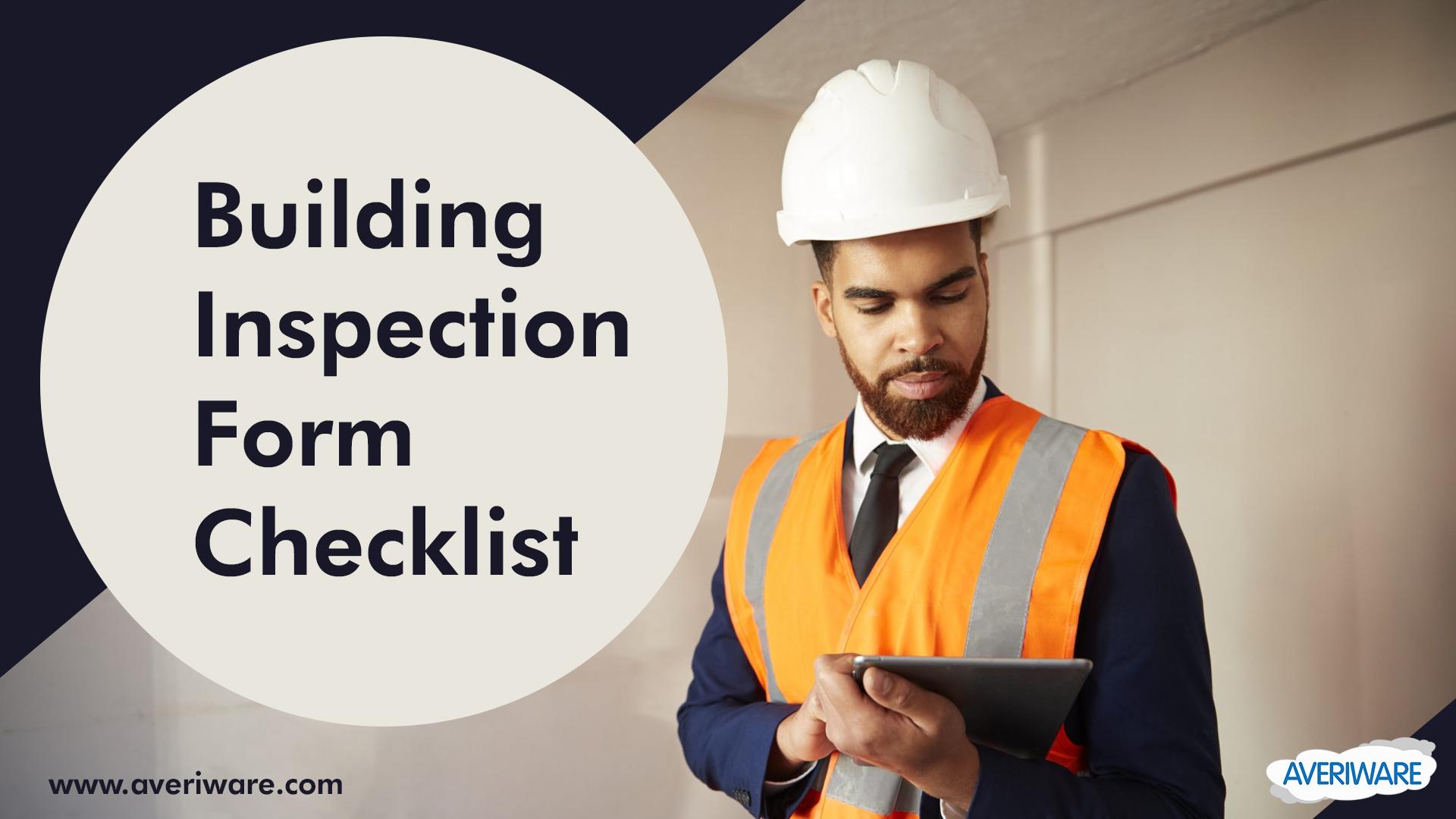 Building Inspection Form Checklist